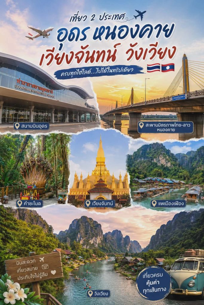 รถตู้อุดรธานีนำเที่ยว รถตู้เที่ยวลาว